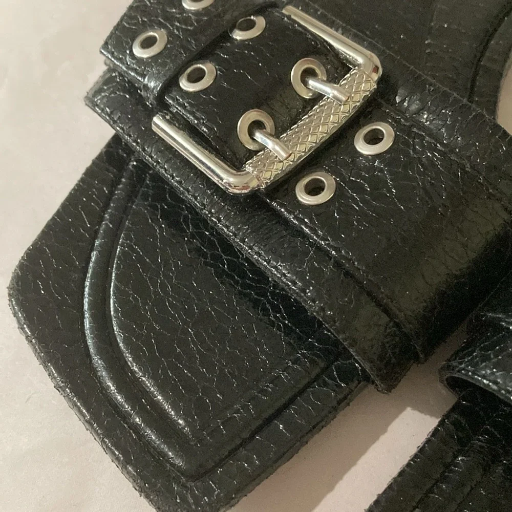 Zara Black Sandals with Silver Hardware - Picture 8 of 9